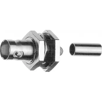 TELEGÄRTNER BNC panelmontāžas ligzda, krimpējama, 75 Ohm, RG-62 A/U, 5 gab. (J01003A1260)