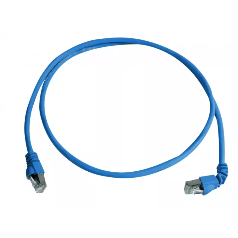 Telegärtner 100008016 CAT 6a S/FTP komutācijas kabelis, RJ45, 0,5 m, zils, LSZH, 10 Gbps