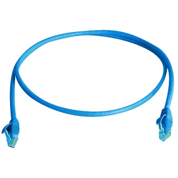 Telegärtner 100009294 RJ45 komutācijas kabelis, 15 m, zils, liesmu slāpējošs, ar pretlūzuma aizsardzību