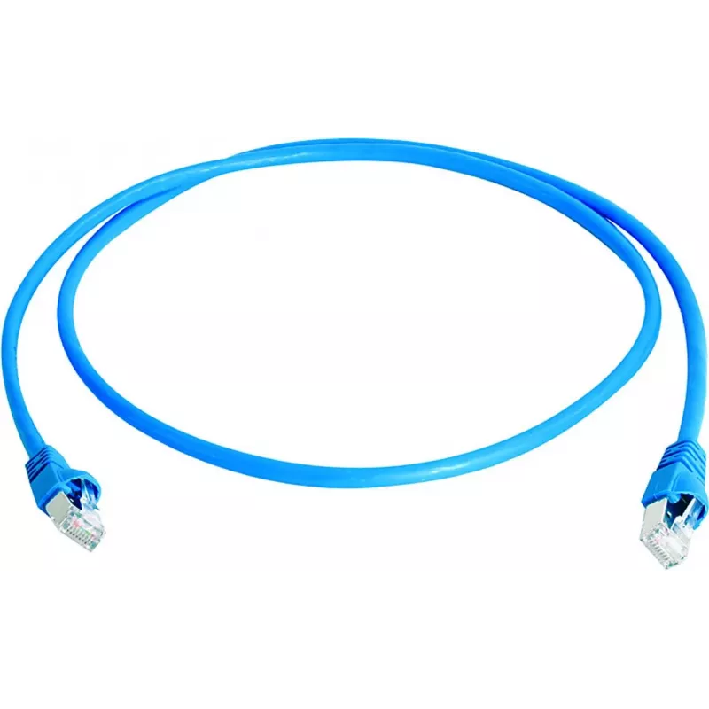 TELEGÄRTNER Cat.6A S/FTP komutācijas kabelis, 1,5 m, zils, LSZH, RJ45, 500 MHz L00001A0288
