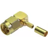 TELEGÄRTNER SMA leņķa kriminālais spraudnis RG-58 C/U kabelim, zelta pārklājums, 5 gab. J01150A0091