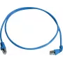 Telegärtner Cat 6A S/FTP komutācijas kabelis, PiMF, zils, 2,0 m, viens gals 90° leņķī L00001A0159