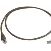 Telegärtner Cat 6A S/FTP komutācijas kabelis, PiMF, zils, 2,0 m, viens gals 90° leņķī L00001A0159