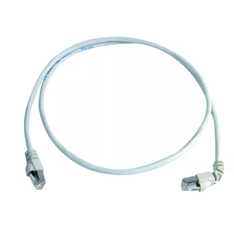 Telegärtner Cat.7 MP8 FS 600 LSZH 2,0 m tīkla kabelis, 1x90 grādu leņķa savienotājs, balts, L00001A0164