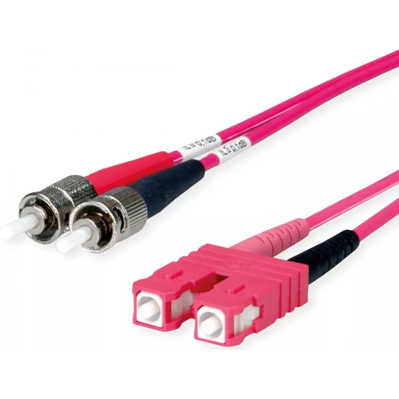 Telegärtner ST uz SC Duplex Multimode OM4 optiskais komutācijas kabelis, 50/125µm, 3m, akvas krāsas L00892A0072