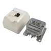 Telegärtner Cat.6 ekranēta RJ-45 tīkla sienas kontaktligzda, pērļbaltā