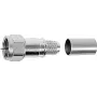 Telegärtner F kontaktdakša, taisna, 75 Ohm, krimpēšana/skrūvēšana, niķelēts misiņš, RG59/RG6 J01600A0009