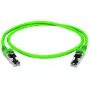 TELEGÄRTNER 100017338 RJ45 komutācijas kabelis, CAT 5e, UTP, zaļš, 1m