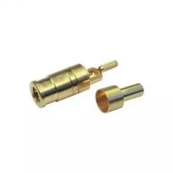 Telegärtner SMB ligzdas savienotājs PCB montāžai, taisns, 50 Ohm, zelta pārklājums
