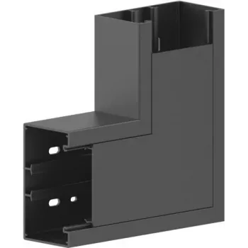 GGK plakanais leņķa savienotājs BR 60x110/80-9005 PVC leņķa veidotājs melns 12745