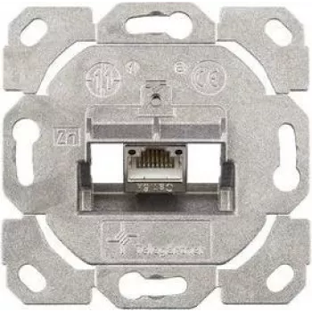 TELEGÄRTNER AMJ-S Cat.6A ekranēts RJ45 kontaktligzdas modulis ar vāciņu, tīri balts J00020A0514
