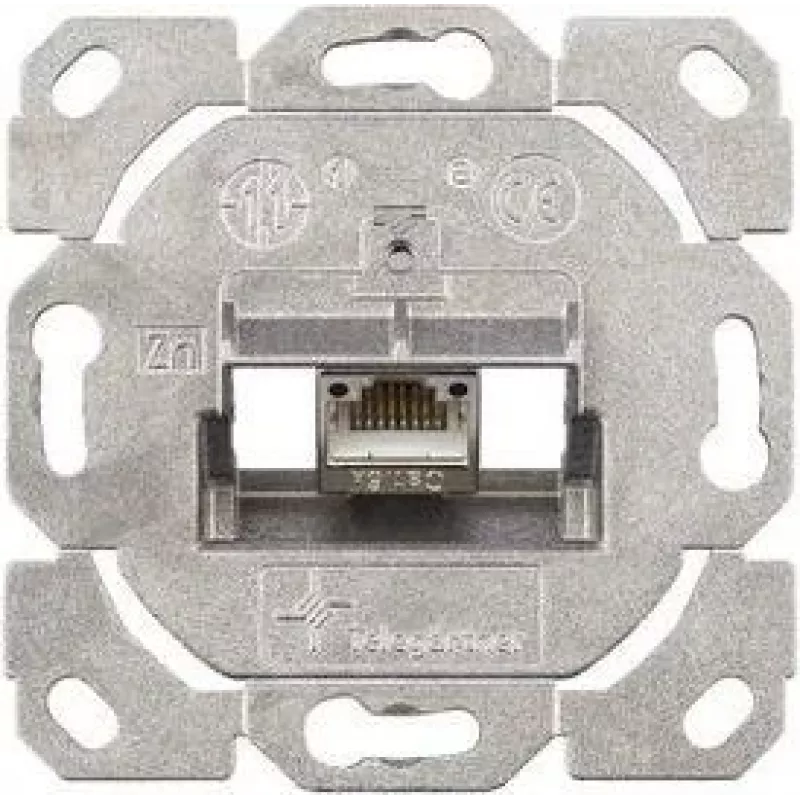 TELEGÄRTNER AMJ-S Cat.6A ekranēts RJ45 kontaktligzdas modulis ar vāciņu, tīri balts J00020A0514