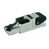 Telegärtner J00026A2113 RJ45 Cat.6A lauka montāžas spraudnis, ekranēts, IP67, nerūsējošais tērauds, melns
