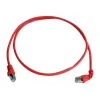 Telegärtner S/FTP Cat 6A komutācijas kabelis, PiMF, 1m, sarkans, viens leņķa savienotājs, LSZH L00000A0196