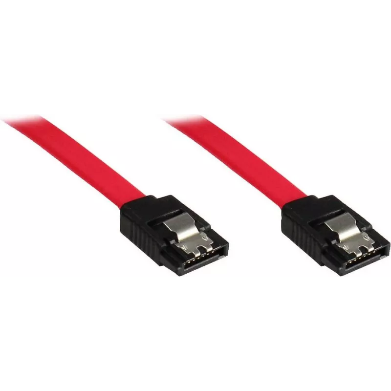 GoodConnections SATA 3 Gb/s kabelis ar fiksācijas aizbīdni, 0,5 m, sarkans 5045-A05
