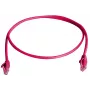 Telegärtner 100009033 RJ45 komutācijas kabelis, CAT 6, 10,0 m, sarkans, liesmas slāpējošs, ar aizsarguzmavu