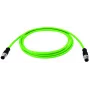 TELEGÄRTNER D-Coded Cat.5 M12 vītņu uz M12 vītņu industriālais Ethernet komutācijas kabelis, PUR, zaļš, 10m L80215A0000