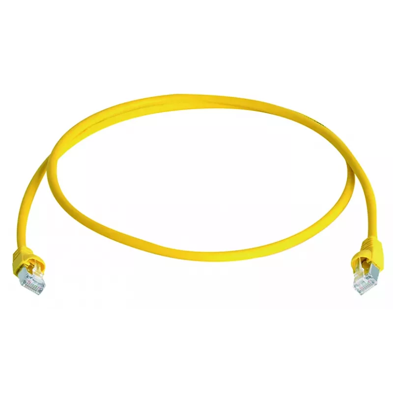 TELEGÄRTNER TEGA Cat.6A S/FTP komutācijas kabelis, 4m, dzeltens, LSZH L00003A0185