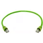 Telegärtner 100008111 RJ45 komutācijas kabelis, CAT 6a SF/UTP, 0,5 m, zaļš, ar lieces aizsardzības uzmavu