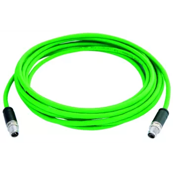 TELEGÄRTNER TEGA L80000A0000 STX M12 X-Coded Cat.6a industriālais Ethernet komutācijas kabelis, 0,5 m