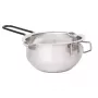 Lurch nerūsējošā tērauda bain-marie kausēšanas bļoda, sudraba, 11 cm diametrs, 350 ml, ar izliešanas snīpi un katla malas āķi (70276)