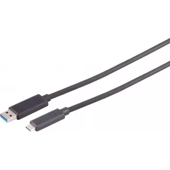 S CONN MAXIMUM CONNECTIVITY aktīvais optiskais USB-A uz USB-C kabelis 10m 10Gbps melns 30-39075