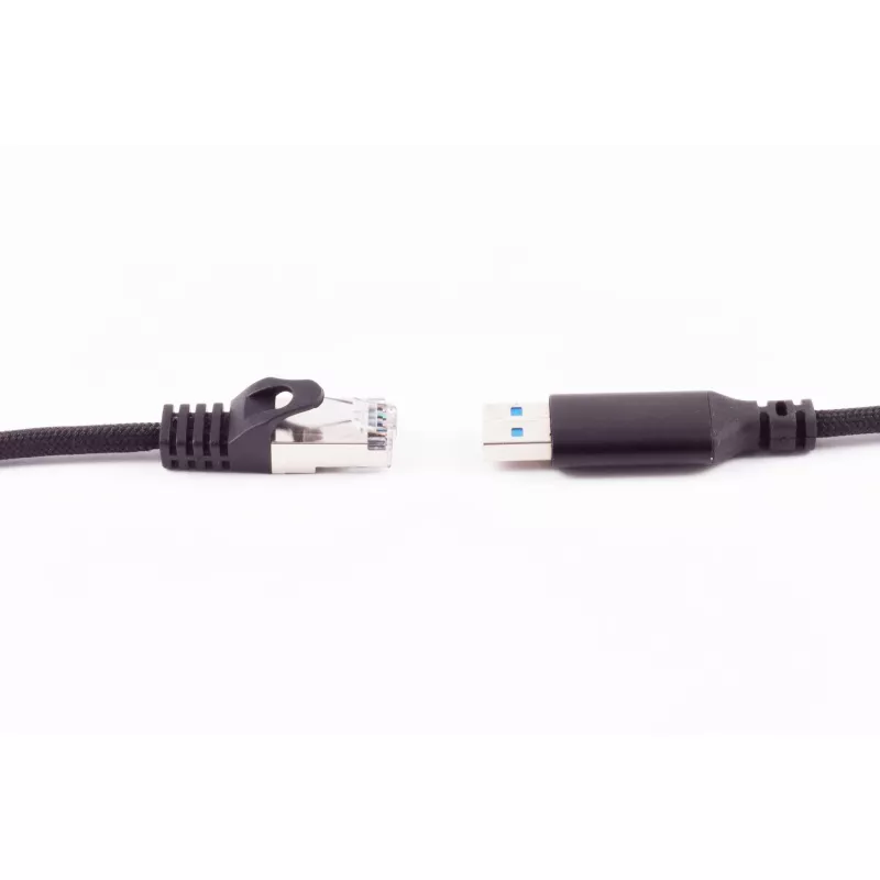 SHIVERPEAKS USB-A uz RJ45 Gigabit Ethernet adaptera kabelis, 1m, melns BS14-52025