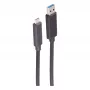 SHIVERPEAKS BS30-38075 optiskās šķiedras USB-A uz USB-C kabelis, 10m, 5Gbps, melns