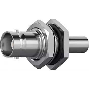 Telegärtner J01001A0108 BNC savienotājs, taisns, 50 Ohm, ligzda uz ligzdu, niķelēts