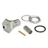 Telegärtner J01001A0108 BNC savienotājs, taisns, 50 Ohm, ligzda uz ligzdu, niķelēts