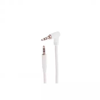 SHIVERPEAKS 3.5mm TRS audio kabelis, leņķa uz taisnu, balts, 0,9m BS14-07226