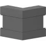 GGK Ārējais stūra savienotājs BR 60x170/80-9005 PVC slīpēts formas elements melns (12727)