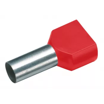 Cimco 187706 divkāršā vadu uzmava, 1 mm², daļēji izolēta, sarkana, 100 gab.