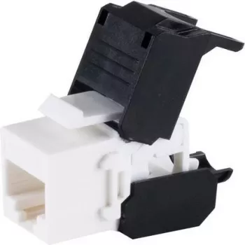 S CONN MAXIMUM CONNECTIVITY Cat.6A UTP keystone ligzda, RJ45 (tīmekļa) modulis bez instrumentiem, melna (08-10038)