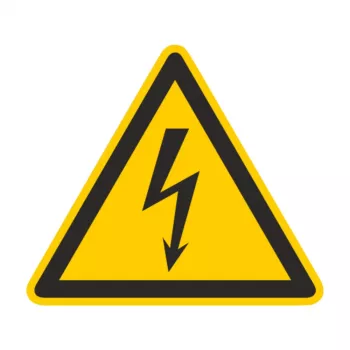 CIMCO 182720 Brīdinājuma zīme Elektriskais spriegums 100x100x1 mm Dzeltena/Melna