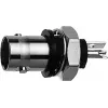 Telegärtner BNC panelis savienotājs, izolēts 50 Ohm, melna izolācijas flange, zelta pārklājuma kontakti, 4 GHz, 1 gab.