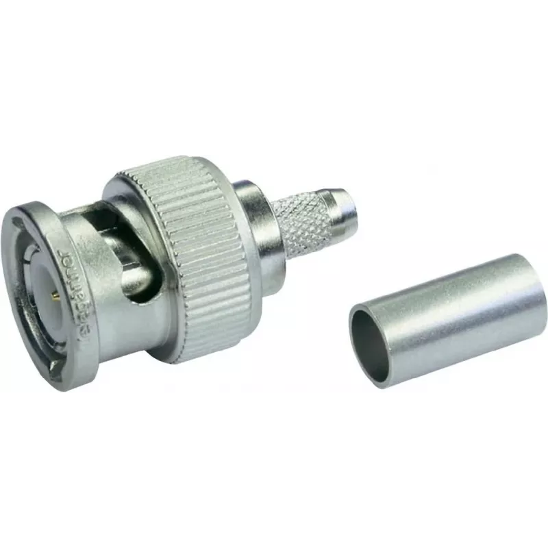 Telegärtner BNC kabeļa spraudnis Crimp G13, G50 75 Ohm, crimp/crimp, Professional, A0204, G13 (0.4/2.5) - 5 gab. (J01002A1350)