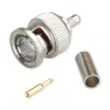 Telegärtner BNC kabeļa spraudnis Crimp G13, G50 75 Ohm, crimp/crimp, Professional, A0204, G13 (0.4/2.5) - 5 gab. (J01002A1350)