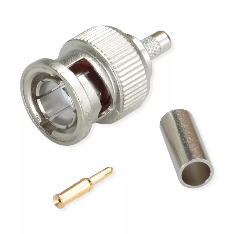 Telegärtner BNC kabeļa spraudnis Crimp G13, G50 75 Ohm, crimp/crimp, Professional, A0204, G13 (0.4/2.5) - 5 gab. (J01002A1350)