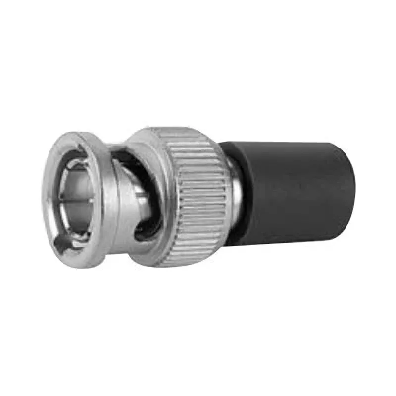 Telegärtner J01006A1373 BNC 93 omu koaksiālais savienotājs, vīrišķais, krimpējams/lodējams, niķelēts misiņš