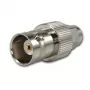Telegärtner BNC sieviešu uz SMA vīriešu RF koaksiālais adapteris, 50 Ohm, DC-4 GHz, niķelēts misiņš, J01008A0025