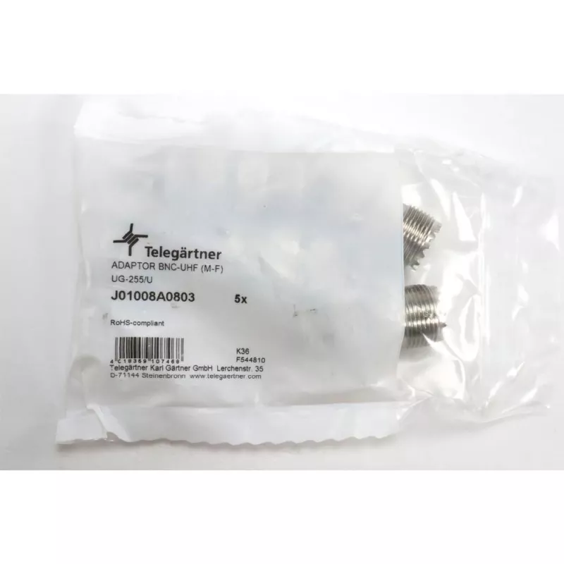 Telegärtner BNC spraudnis uz UHF ligzdu koaksiālais adapteris J01008A0803