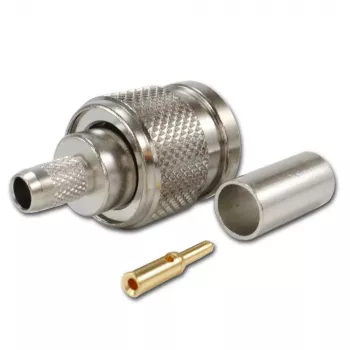 TELEGÄRTNER TNC taisns kontaktspraudnis RG-58 koaksiālajam kabelim, crimp/solder, 50 Ohm, DC-11 GHz