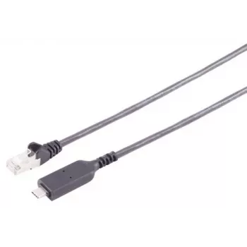 S CONN MAXIMUM CONNECTIVITY USB-C uz Ethernet adaptera kabelis 1G, USB Type-C vīrišķais uz RJ45, PVC, melns, 1m (13-51025)