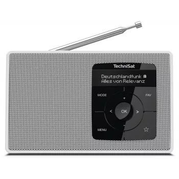 TechniSat DIGITRADIO 2 galda radio DAB+ FM Bluetooth modinātājs balts 0001/3910