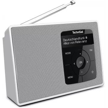 TechniSat DIGITRADIO 2 galda radio DAB+ FM Bluetooth modinātājs balts 0001/3910