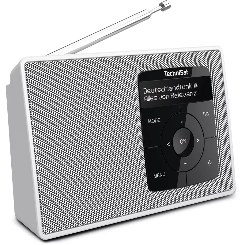 TechniSat DIGITRADIO 2 galda radio DAB+ FM Bluetooth modinātājs balts 0001/3910