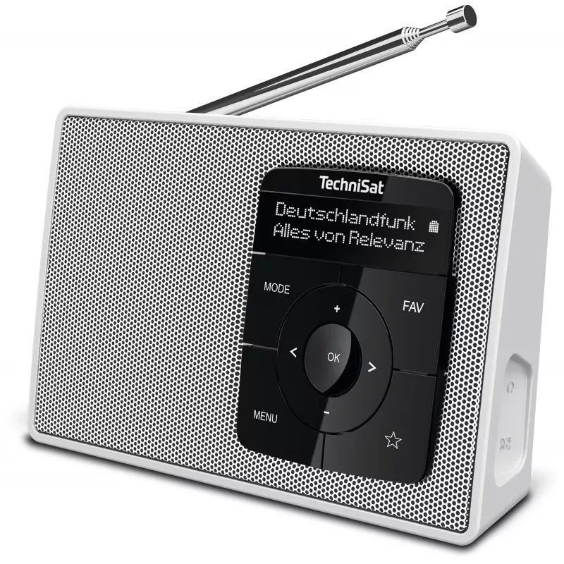 TechniSat DIGITRADIO 2 galda radio DAB+ FM Bluetooth modinātājs balts 0001/3910