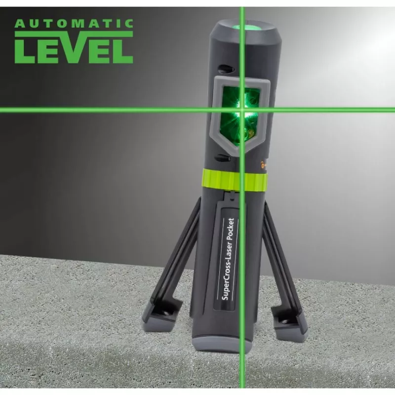 Laserliner SuperCross-Laser Pocket Plus krustenisko līniju lāzers, 40 m diapazons, sarkans stars, pašizlīdzinošs, IP54 031.120A