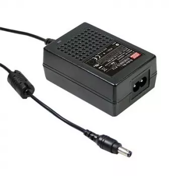 MEAN WELL GSM36B12-P1J 36W medicīniskais galda barošanas bloks 12V 3A, Level VI, 2xMOPP, 2,1x5,5mm DC spraudnis